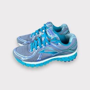 Brooks Adrenaline GTS 16 Running Shoes Womens Size 7.5 Medium Silver Blue Gray